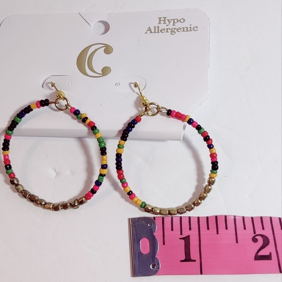 Charming Charlie Colorful Seed Bead Necklace and Earrings New - Picture 10 of 14